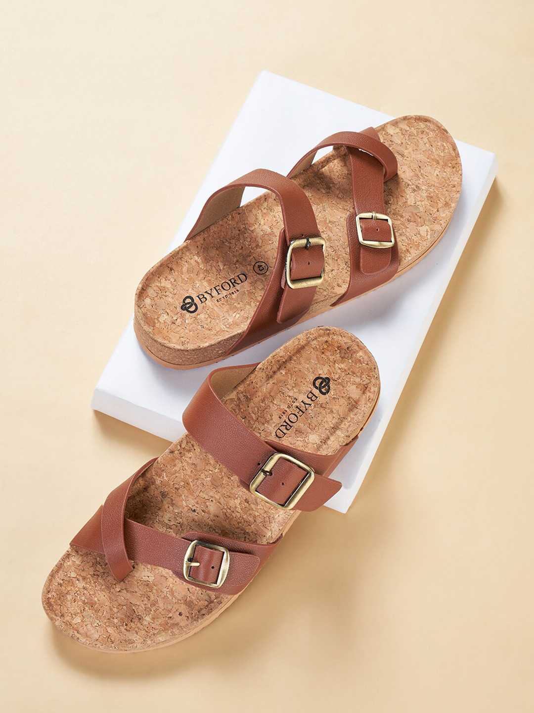 BYFORD by Pantaloons Men Buckled One Toe Comfort Sandals