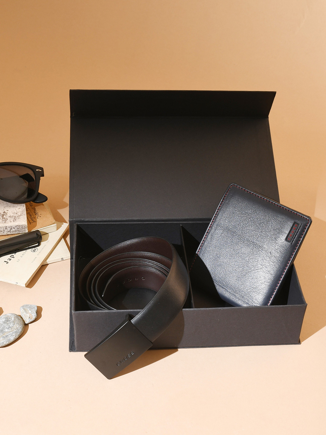 Cross Men Slim Wallet & Belt Leather Accessory Gift Set