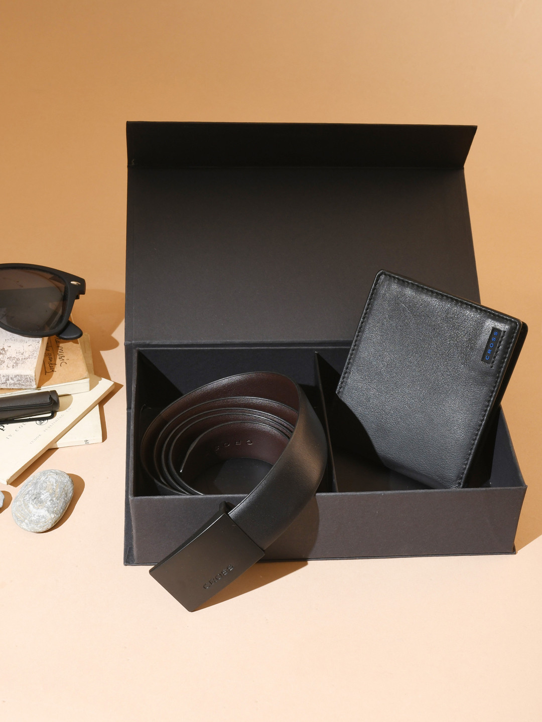 Cross Men Slim Wallet & Belt Leather Accessory Gift Set