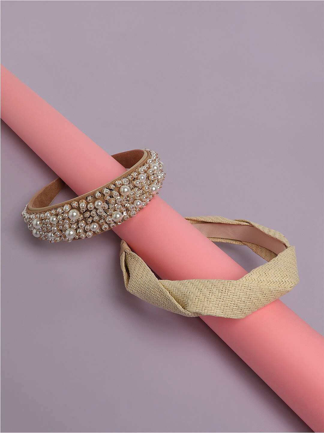 SOHI Opulent Accents Set of 2 Beaded Hairband