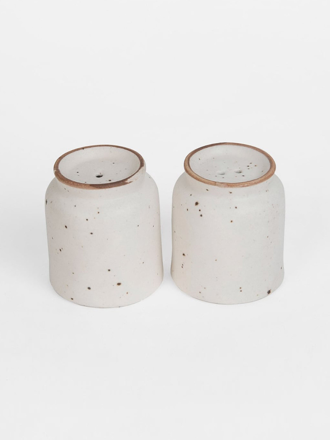 Fabindia White Ceramic Glazed Salt & Pepper Shaker