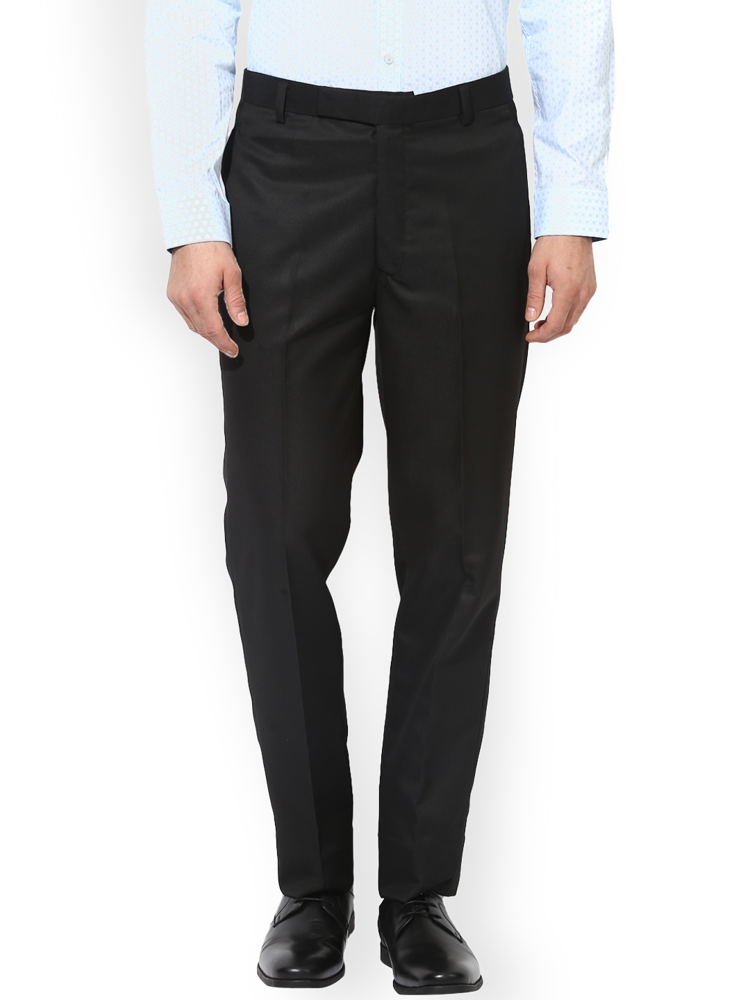 TechPro Textured Formal Trousers In Black Phoenix Fit Kol