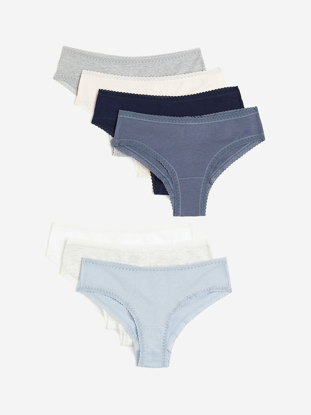 Buy H&M Women 7 Pack Hipster Briefs - Briefs for Women 23734224