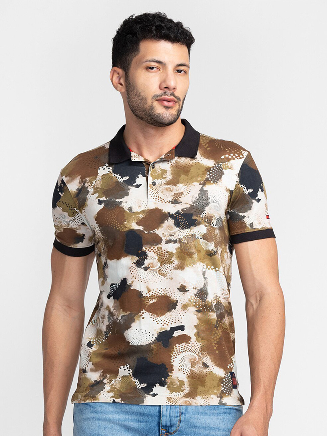 Being Human Printed Polo Collar T-shirt