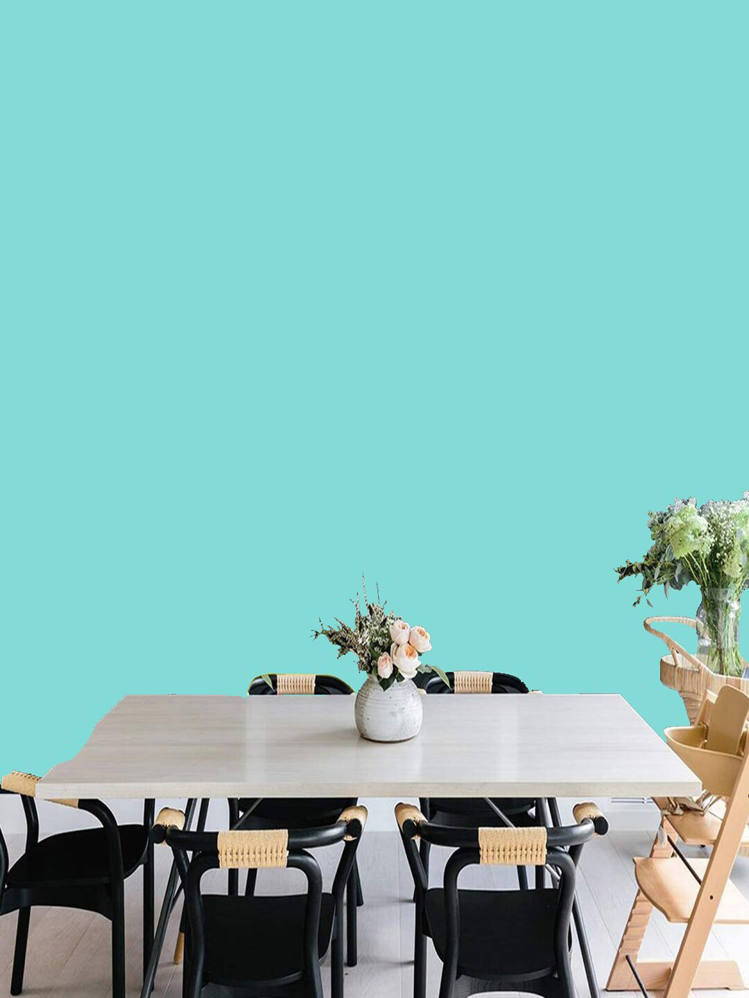 Jaamso Royals Light Blue Self Adhesive Peel & Stick Wallpaper