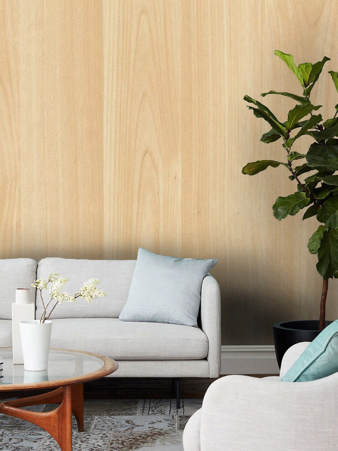 Jaamso Royals Cream-Colored Self Adhesive Waterproof Wall Stickers