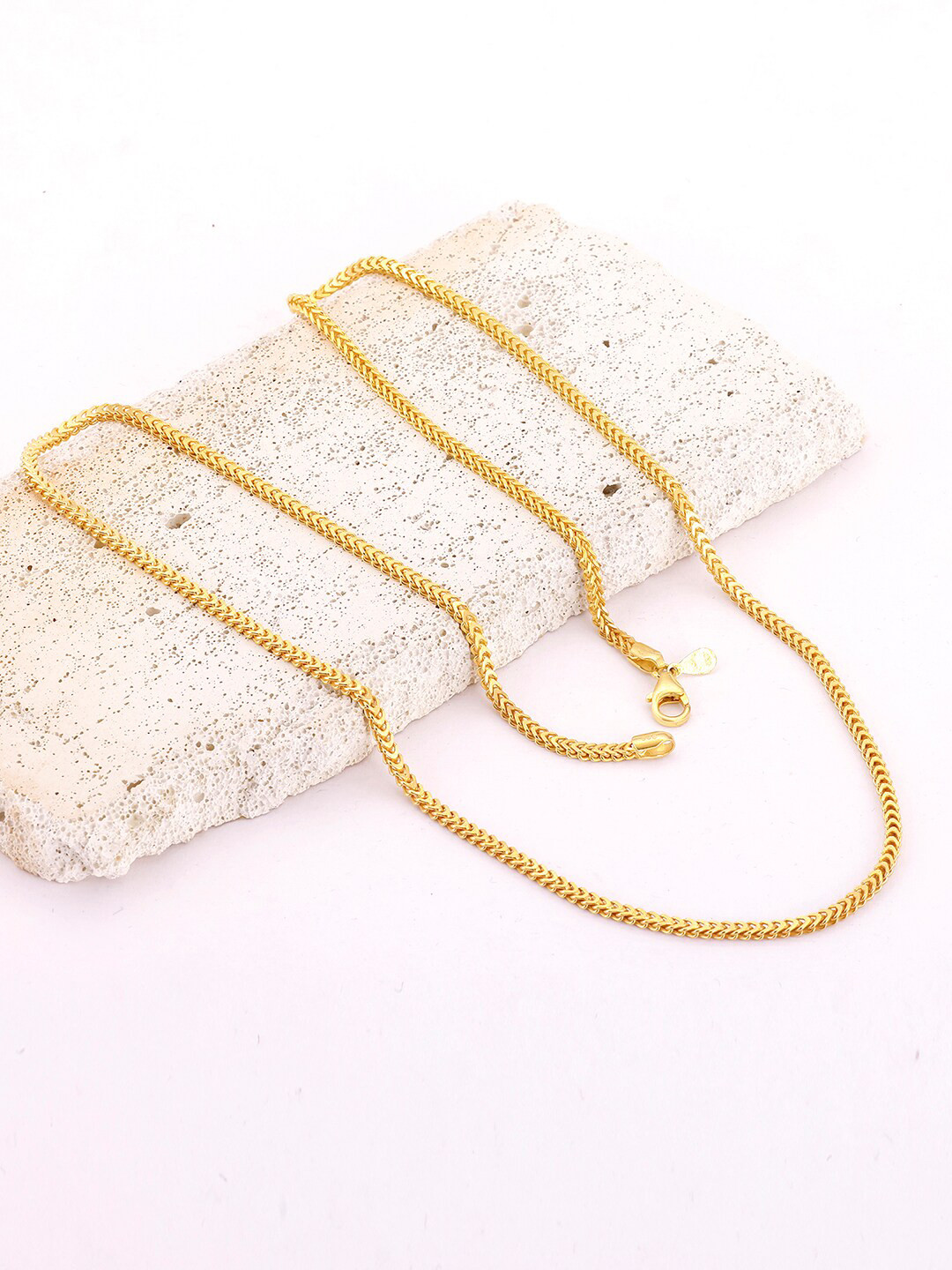 GIVA Men 925 Sterling Silver Gold-Plated Chain