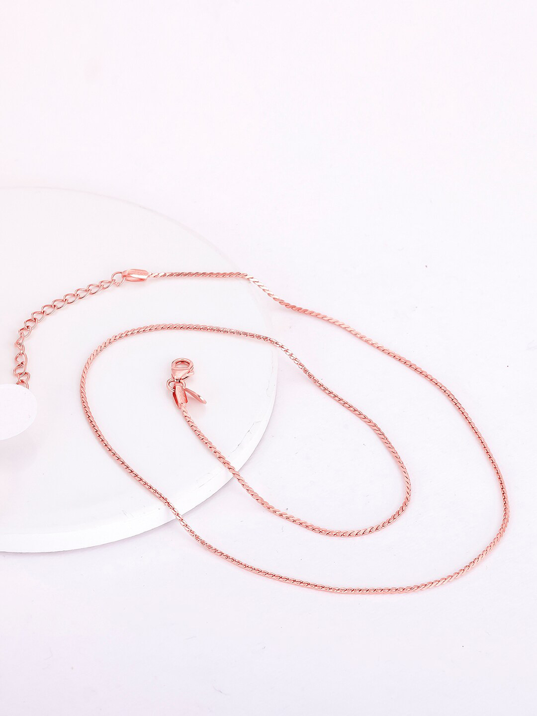 GIVA 925 Sterling Silver Rose Gold-Plated Minimal Chain