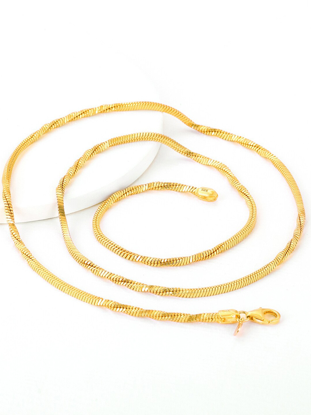 GIVA Men 925 Sterling Silver Gold-Plated Chain