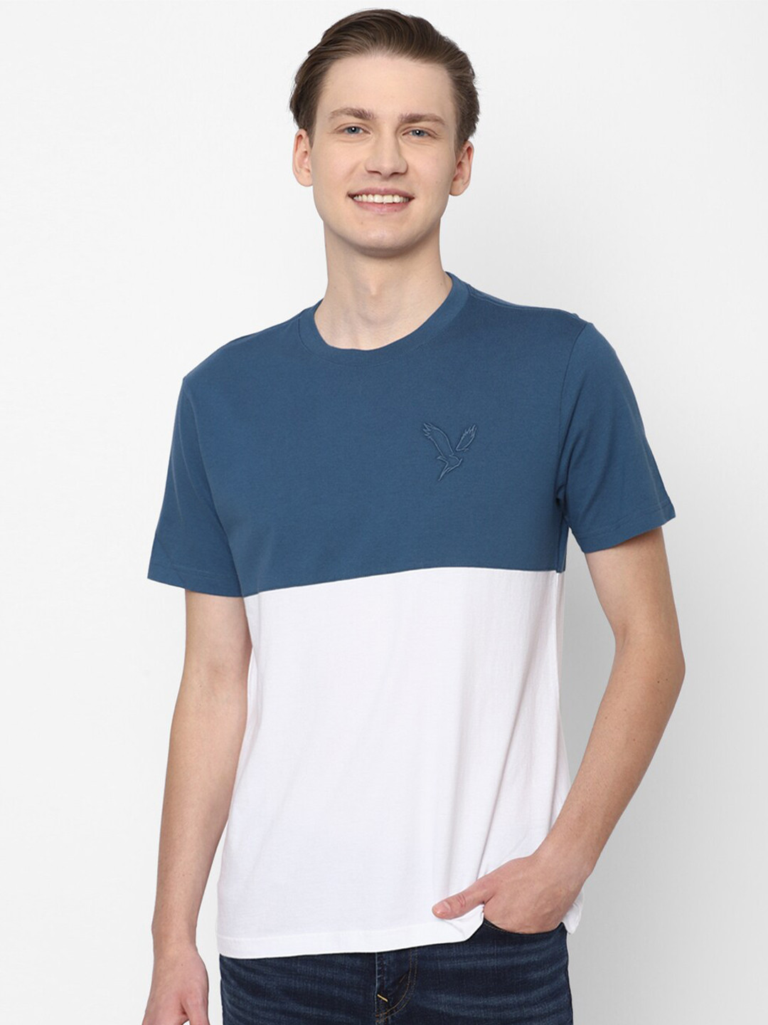 AMERICAN EAGLE OUTFITTERS Colourblocked Pure Cotton T-shirt