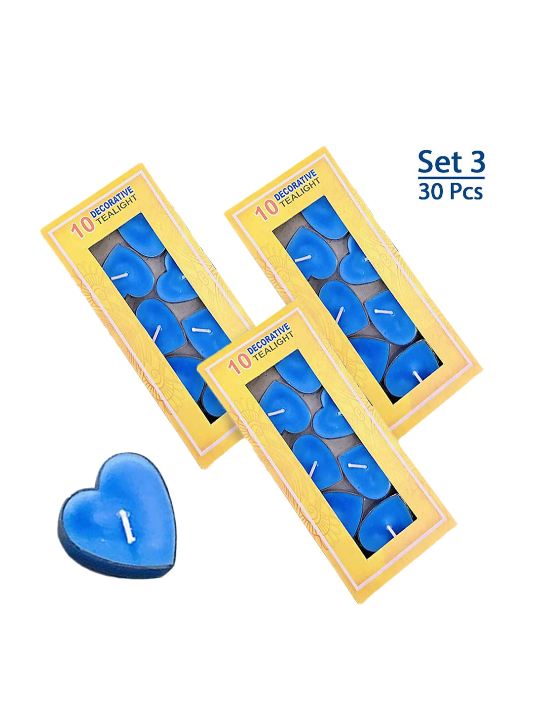ZURU BUNCH Blue 30 Pieces Heart Tealight Candles