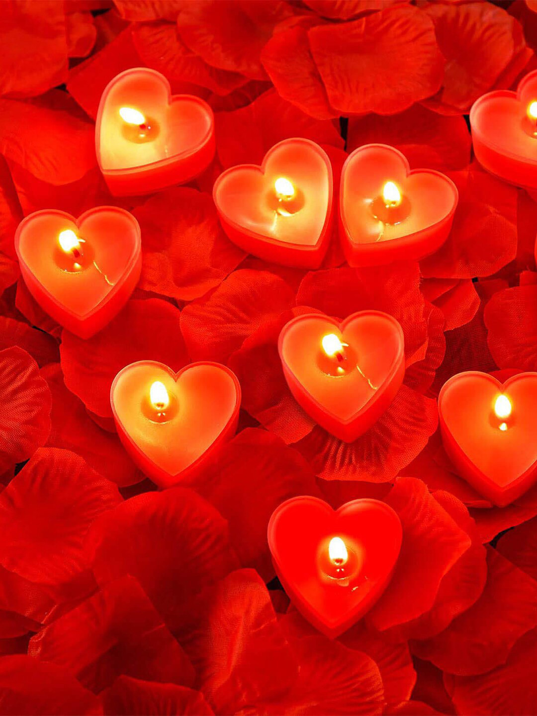 ZURU BUNCH Red 10 Pieces Heart Tealight Candle