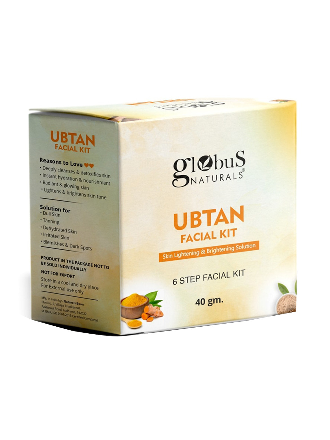 Globus naturals Ubtan 6 Step Facial Kit for Skin Lightening - 40 g