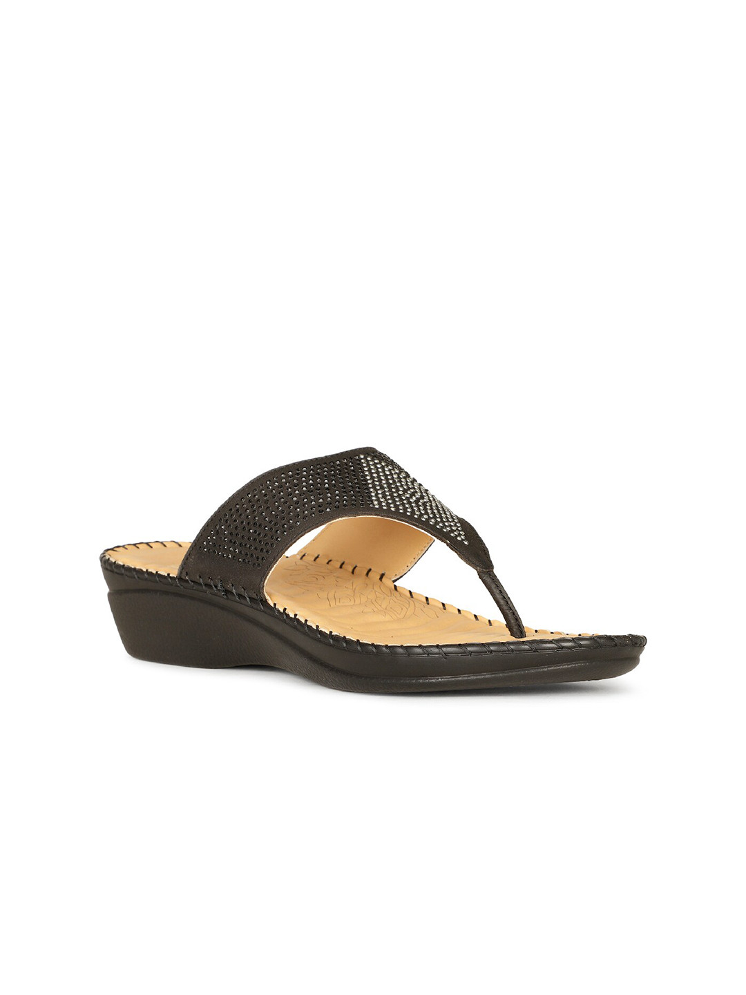 Scholl Embellished Leather Comfort Heels