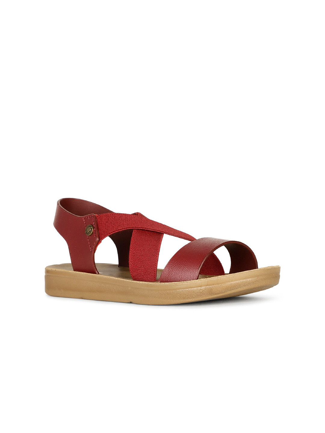 Bata Textured Open Toe Flats