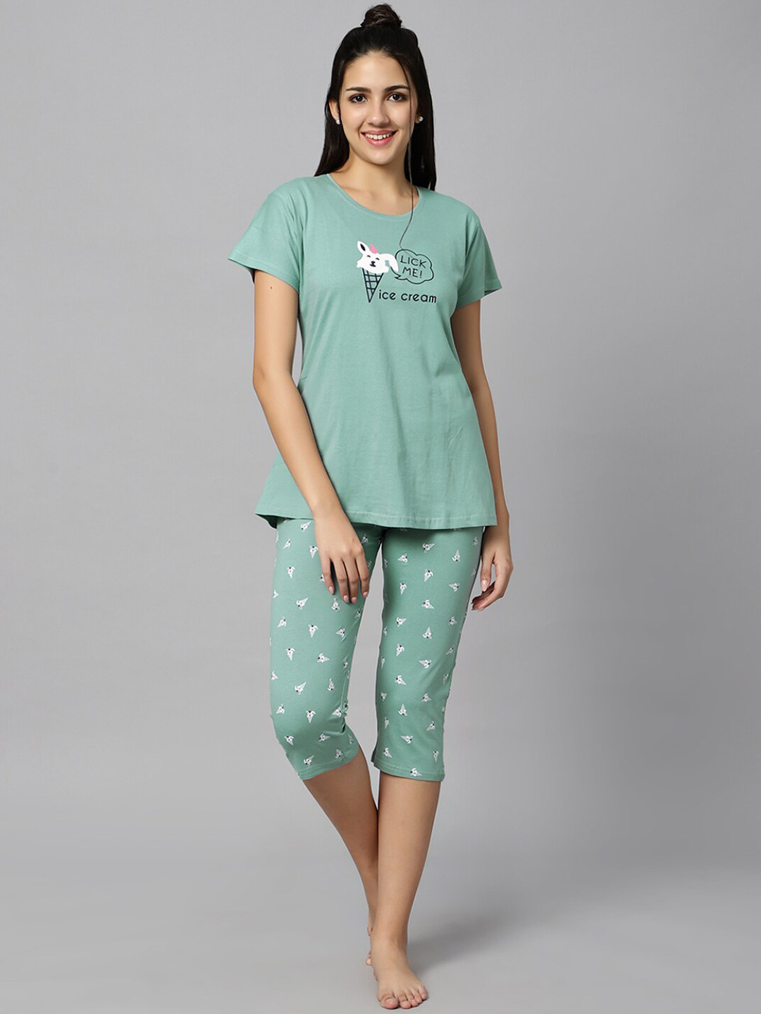 DZZO Printed Pure Cotton Night Suit