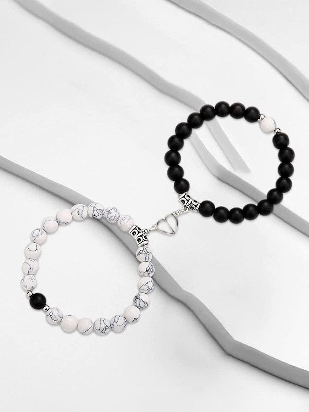 Fashion Frill Magnetic Beads Couple Bracelet