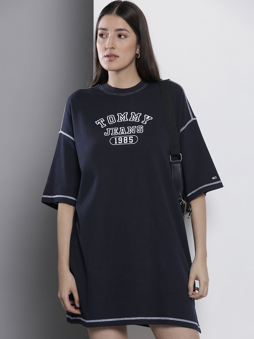 Tommy Hilfiger Brand Logo Printed T-shirt Dress