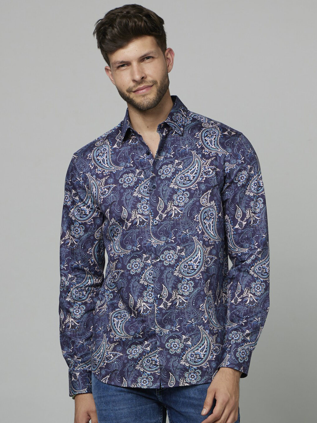 Celio Classic Paisley Printed Cotton Casual Shirt