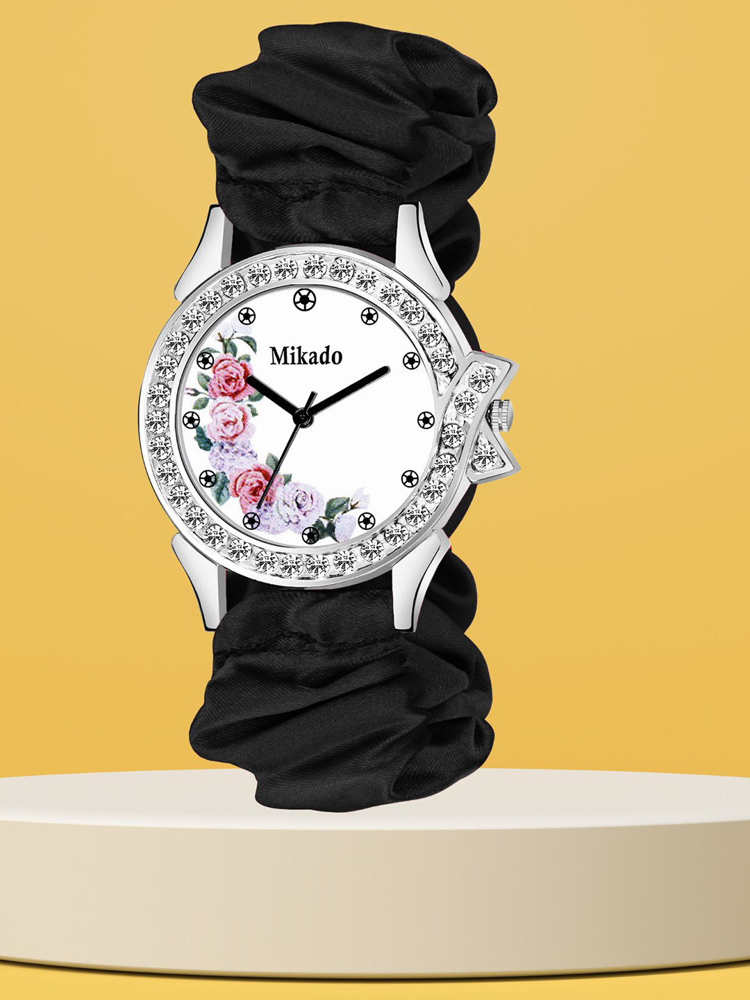 Mikado Women Brass Printed Dial & Straps Analogue Watch FLORA