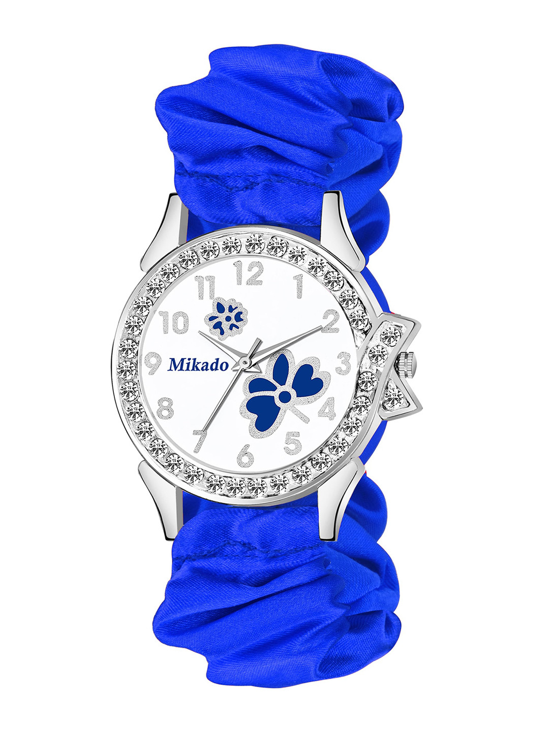 Mikado Women Brass Embellished Dial & Wrap Around Straps Analogue Watch Claude Scrunchy