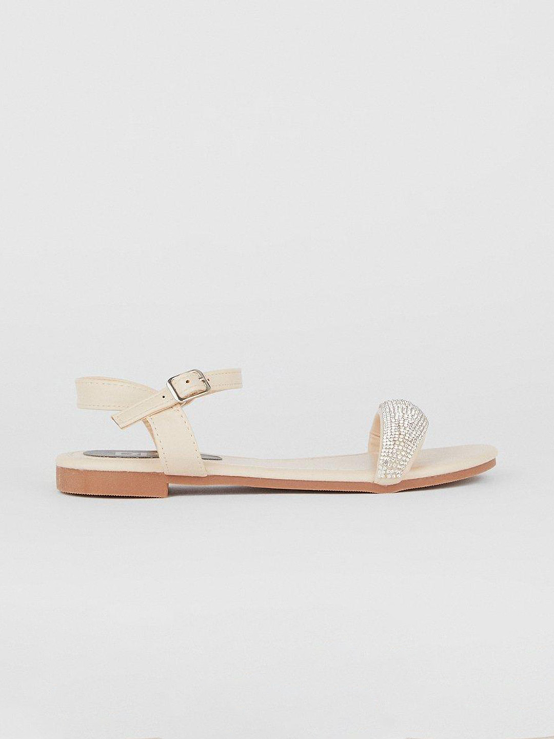 DOROTHY PERKINS Women Stones Embellished Open Toe Flats