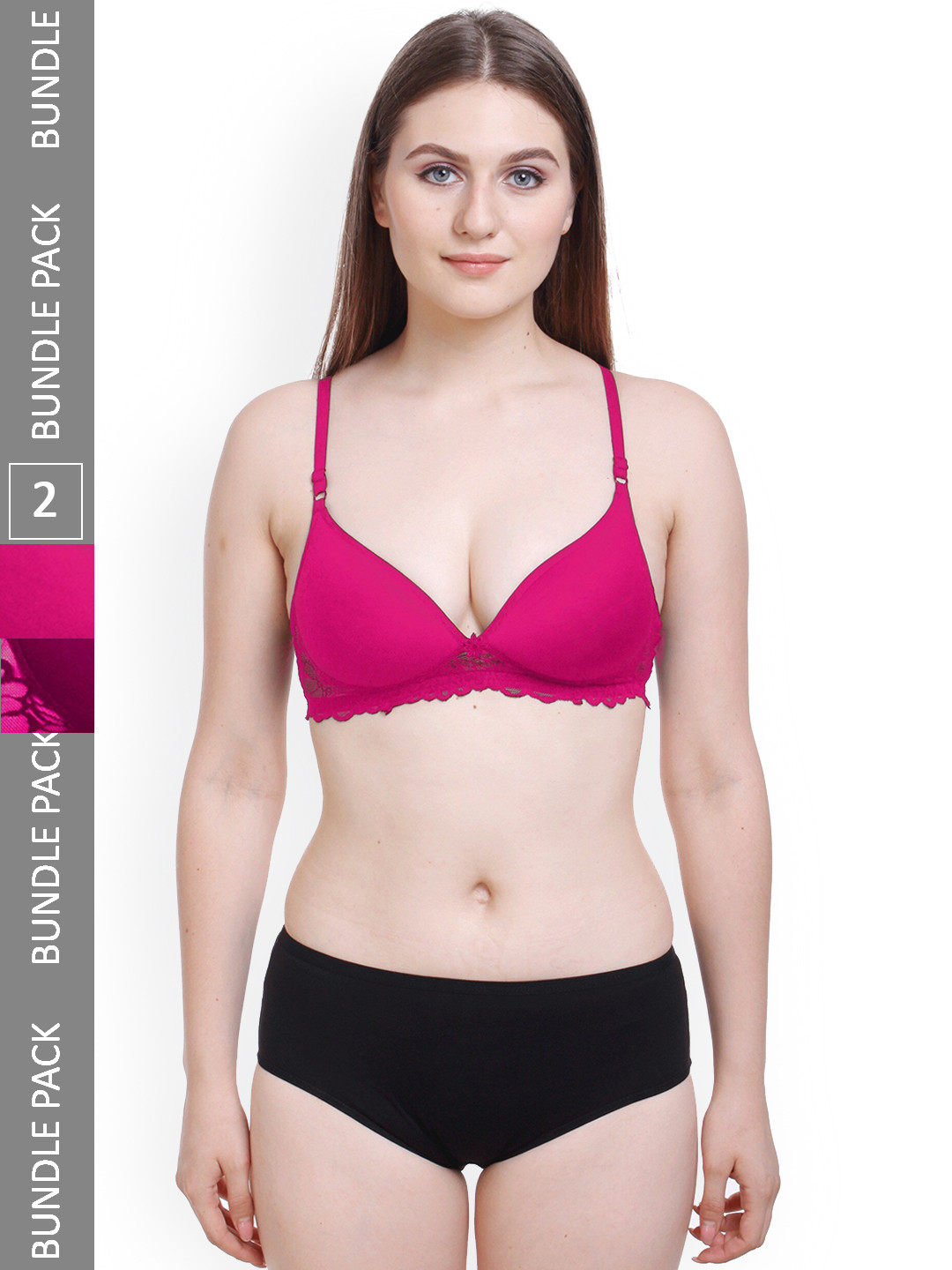 Aamarsh Pack Of 2 Cotton Lingerie Set AP_R_Pd Set_Pink_30