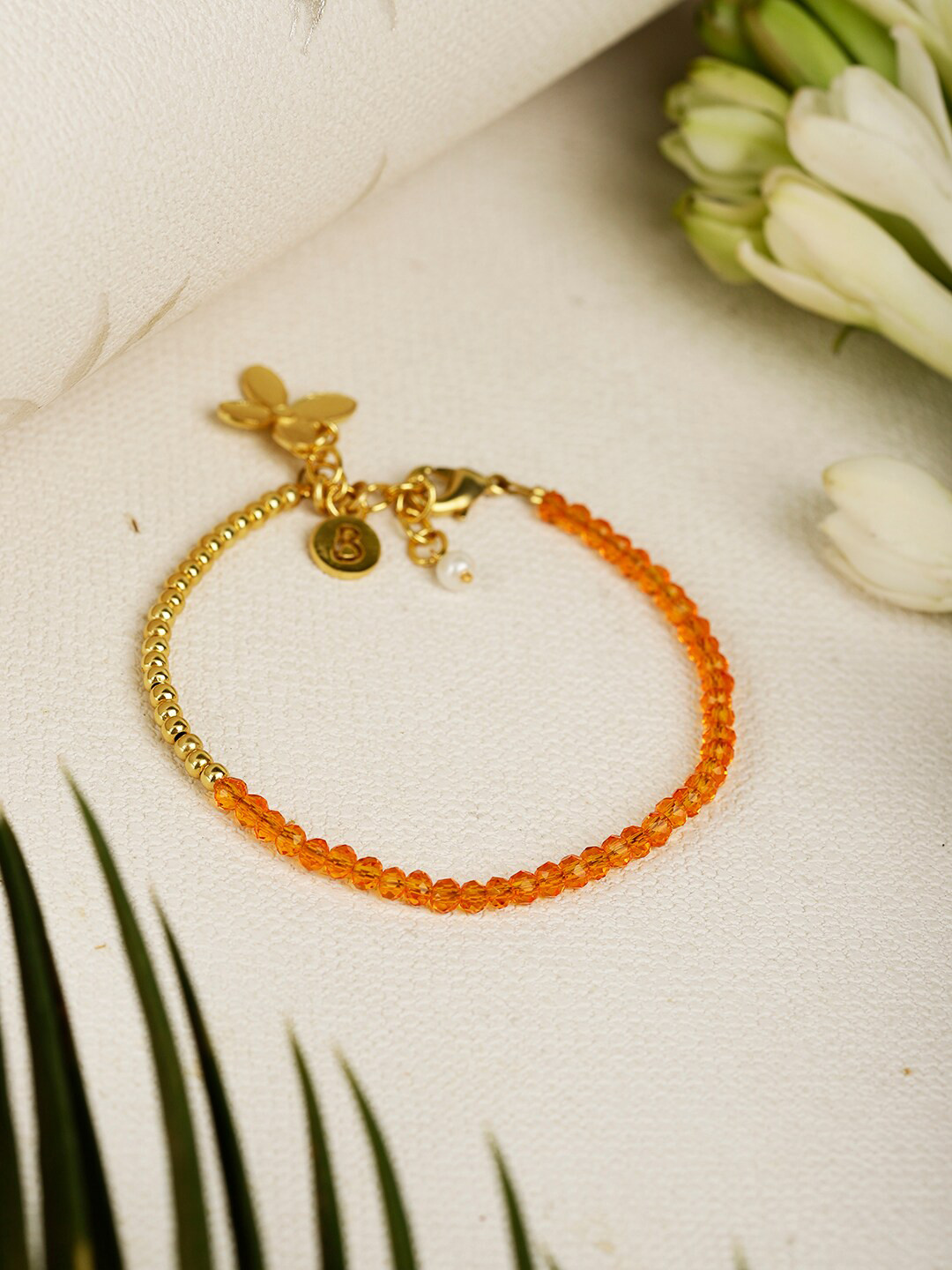 Berserk Gold-Plated Citrine Link Bracelet