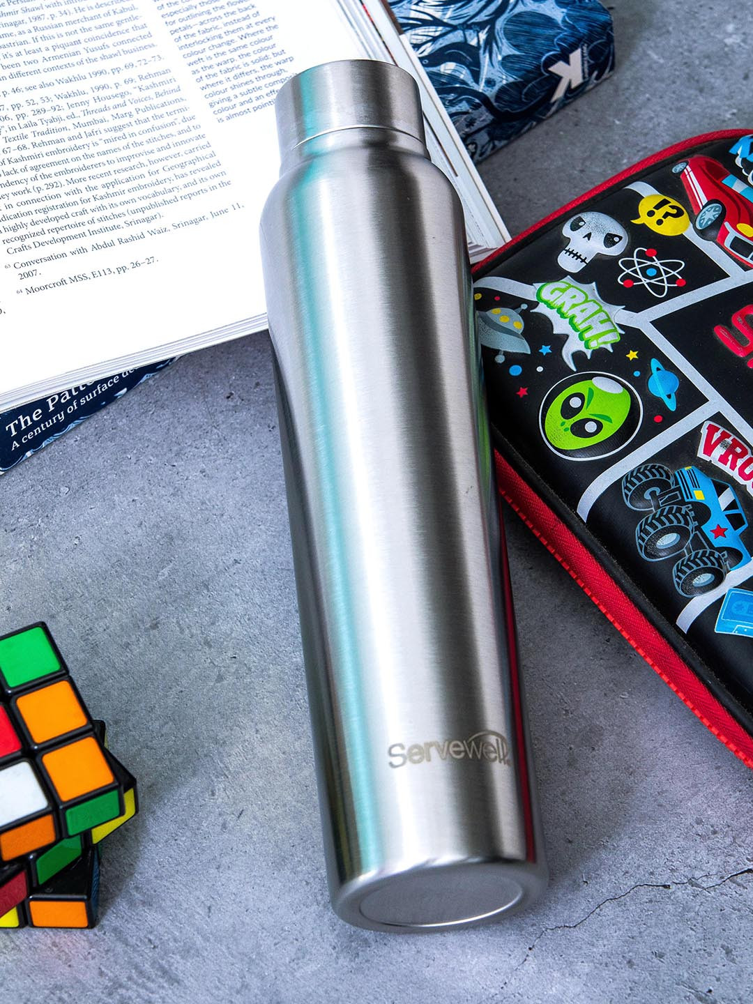 Servewell Sleek Stainless Steel Water Bottle- 600 ML
