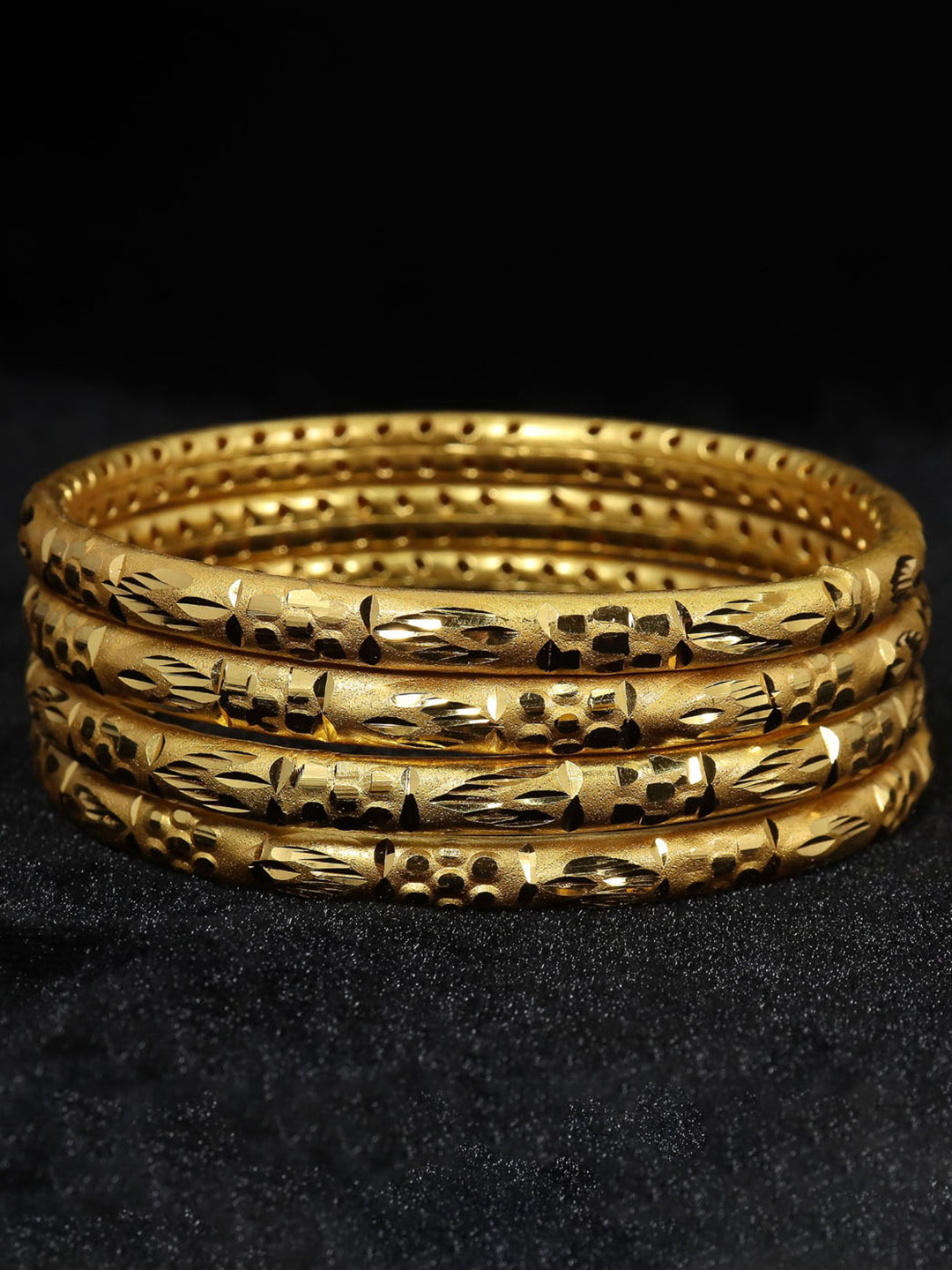 NMII Pack Of 4 Gold-Plated  Bangles