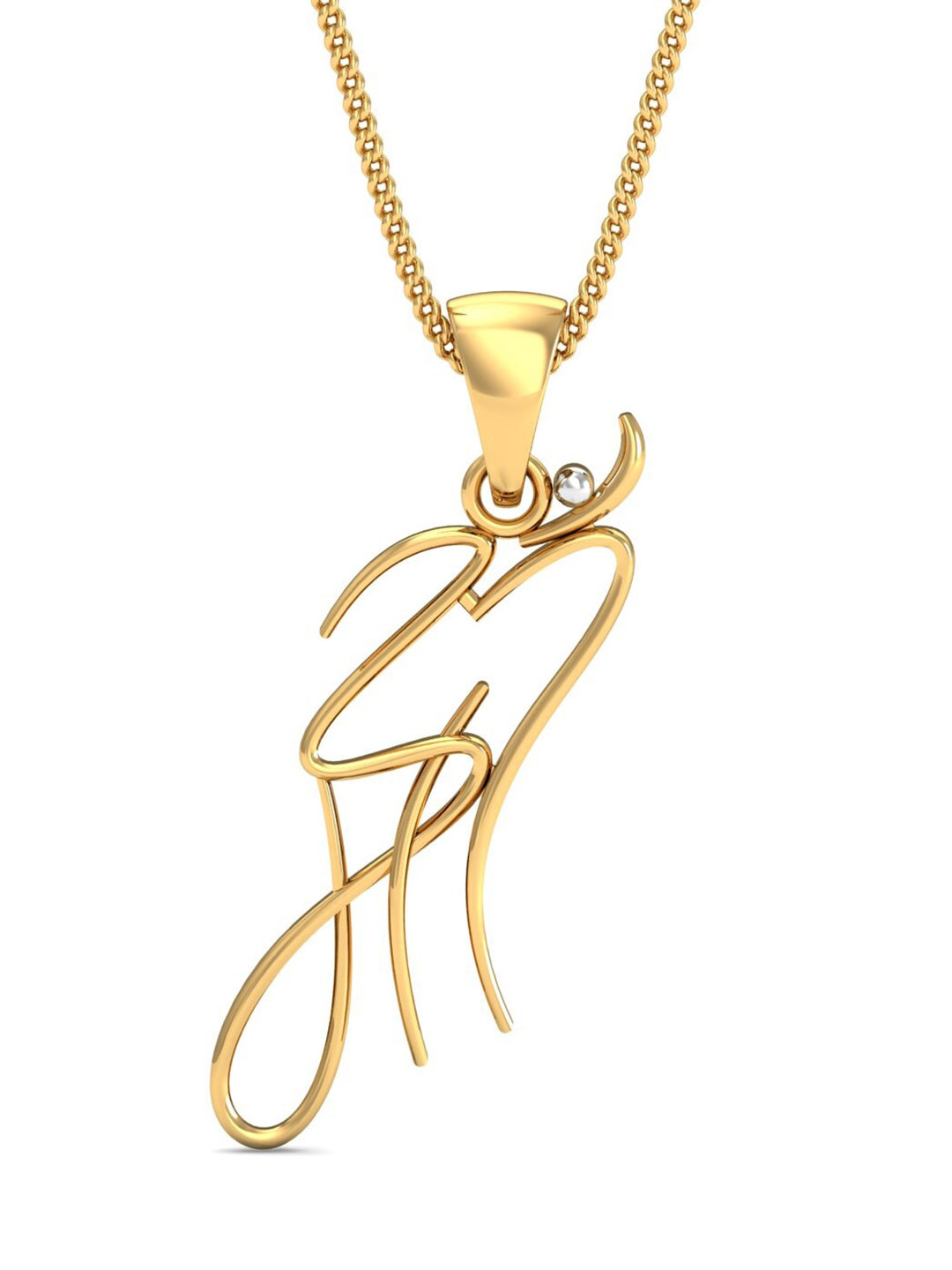 KUBERBOX Om Maa 18KT Gold Pendant-0.8gm