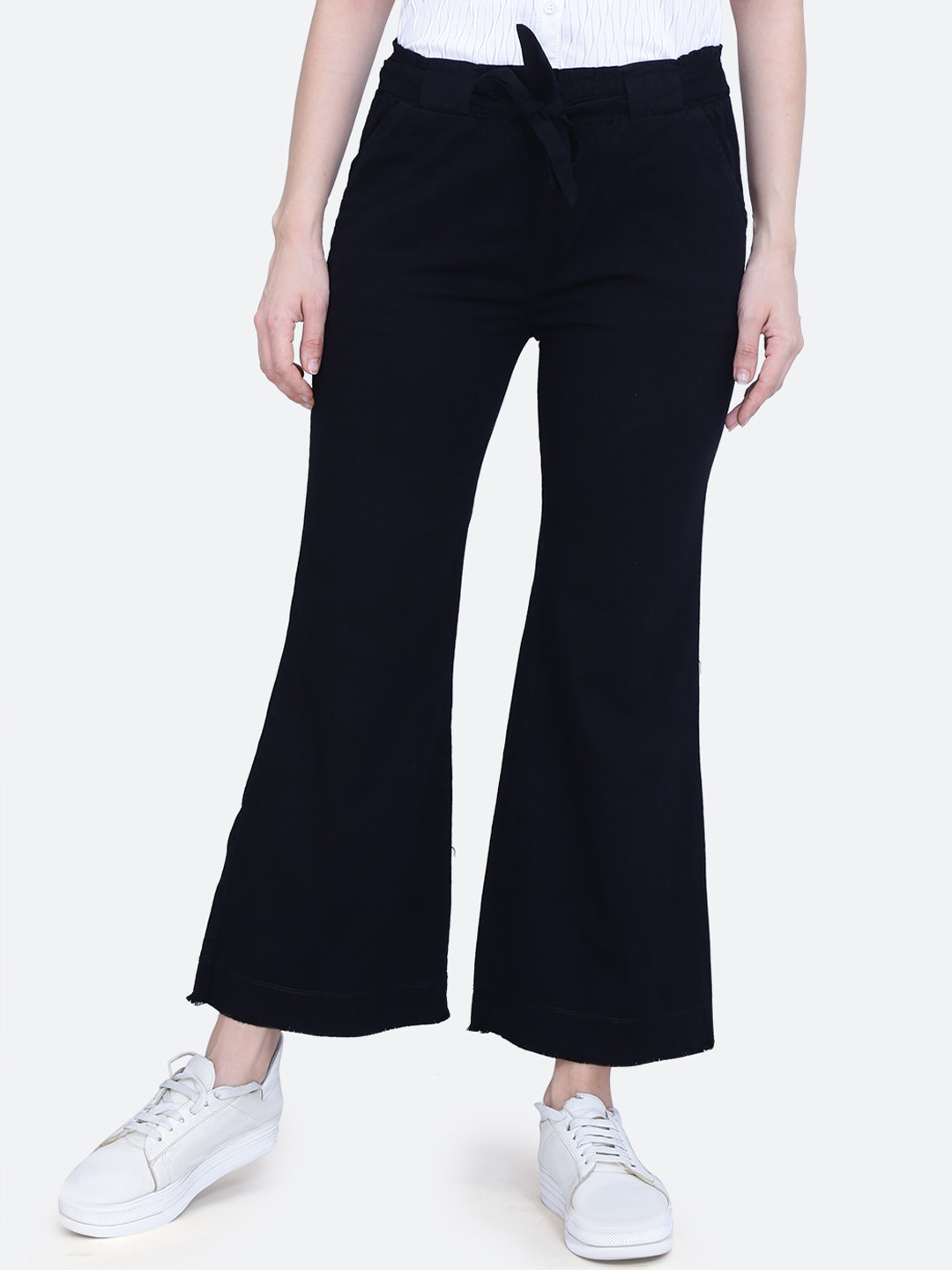 FCK-3 Women Brittney Wide Leg High-Rise Clean Look Retro Denims Stretchable Jeans