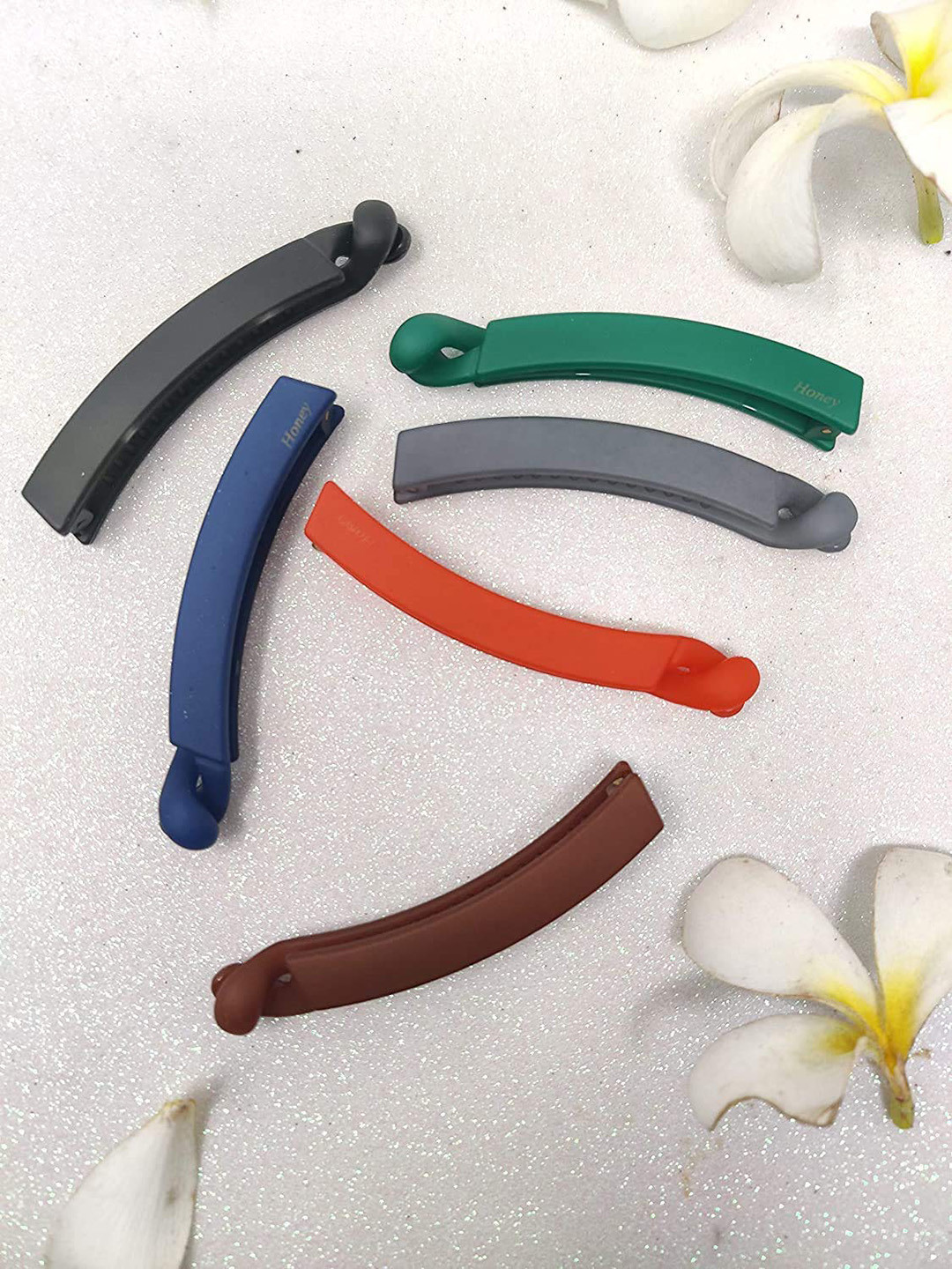 CHRONEX Set of 6 Matt Finish Banana Clips