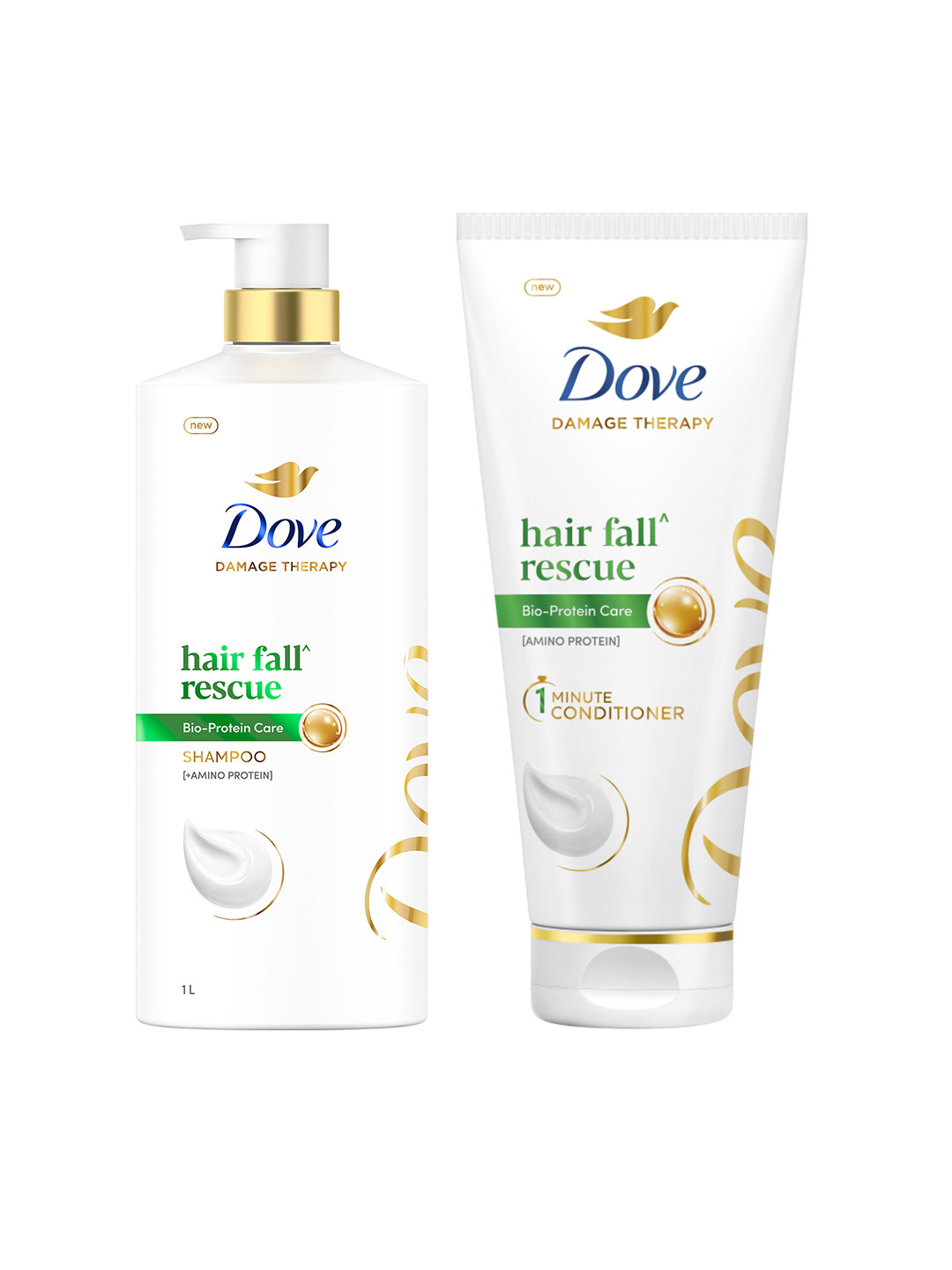 Dove Set of Hair Fall Rescue Shampoo 1L & Conditioner 335ml