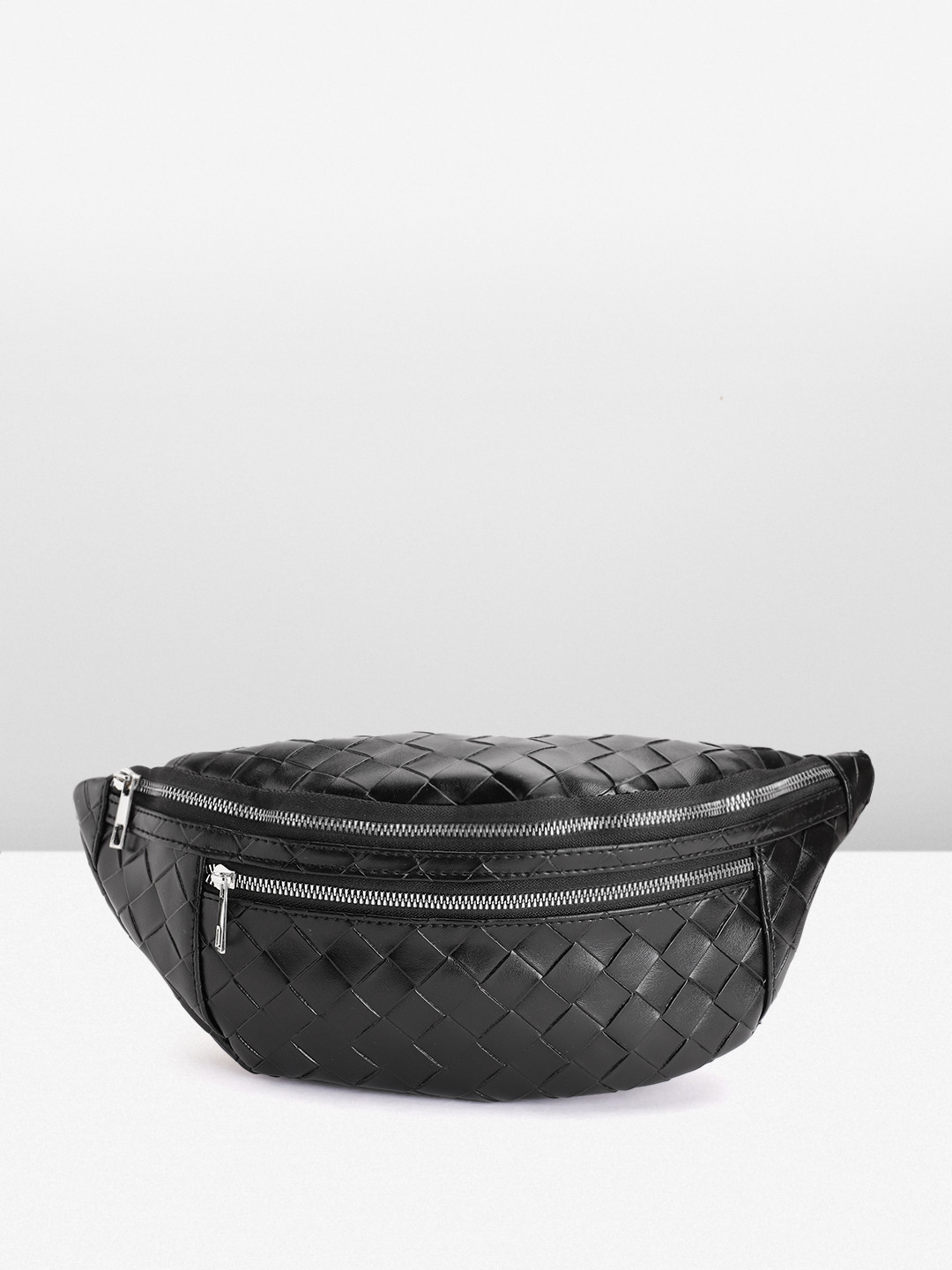 boohooMAN Basket Weave Adjustable Fanny Pack
