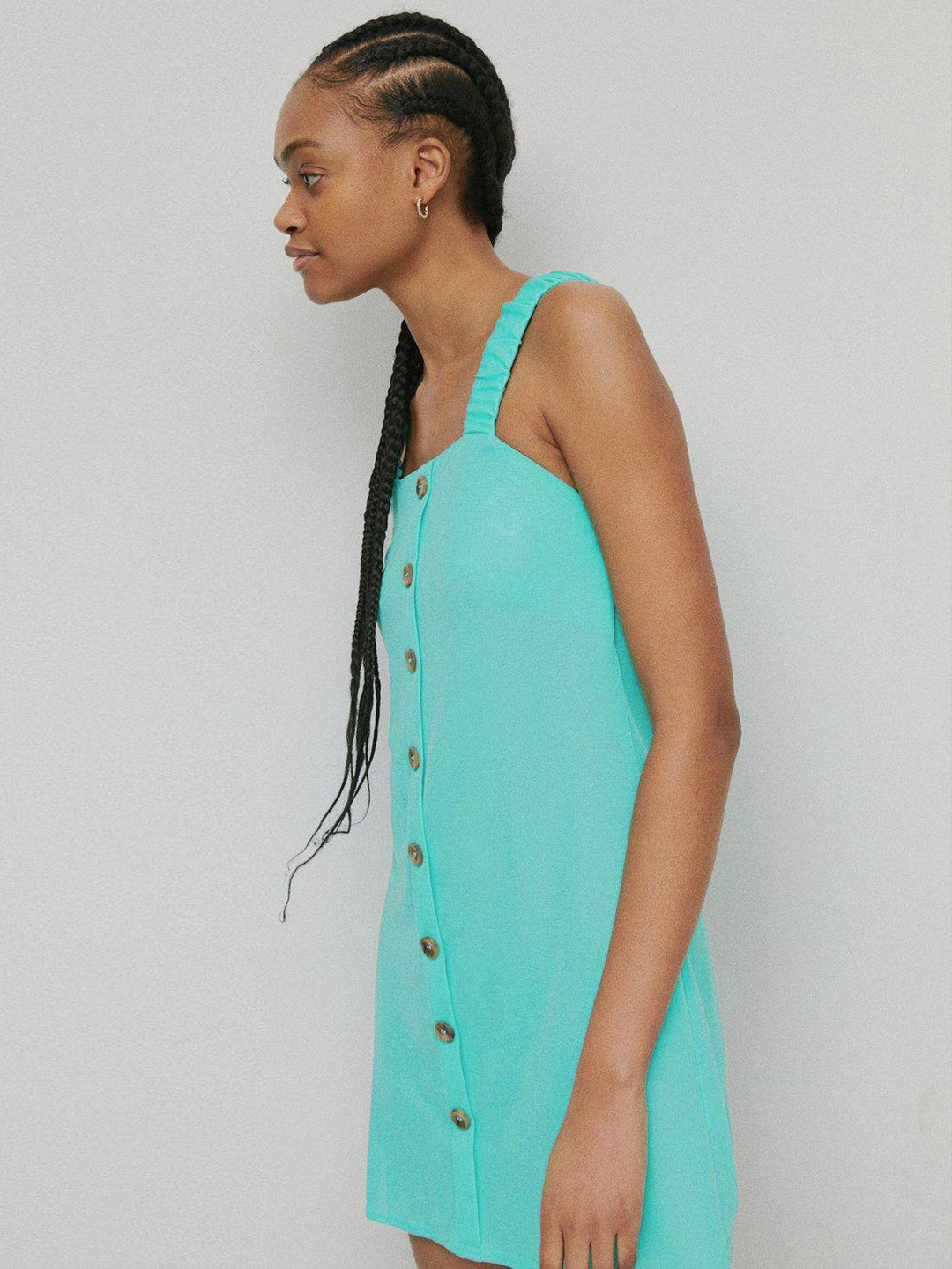 WAREHOUSE Square Neck Sheath Mini Dress