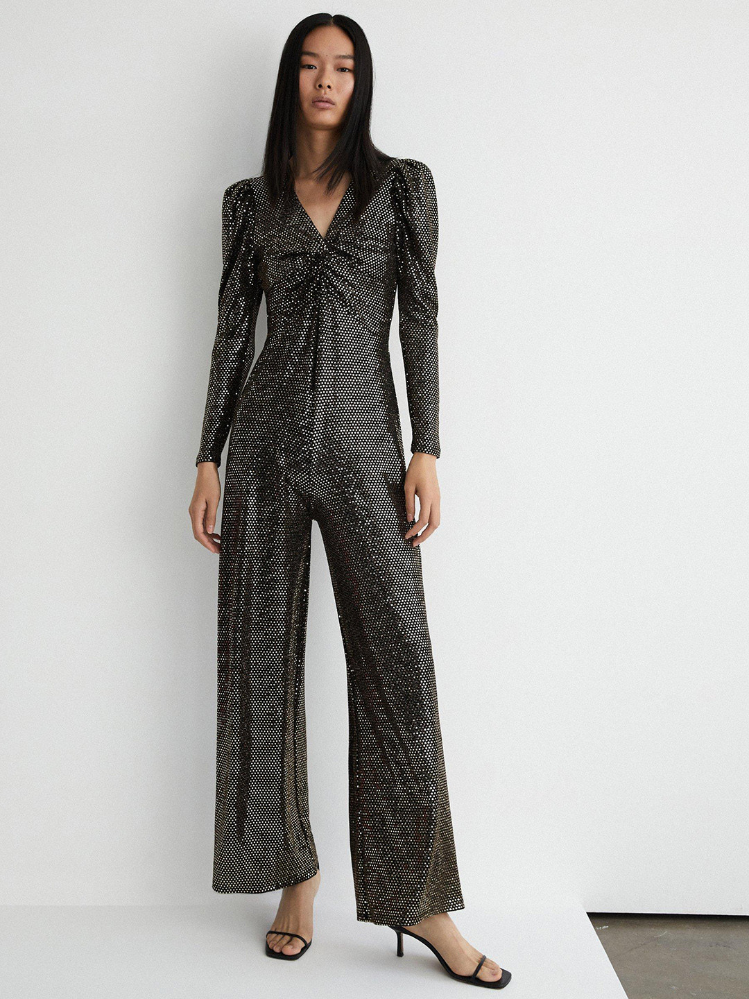 WAREHOUSE Embellished Basic Jumpsuit