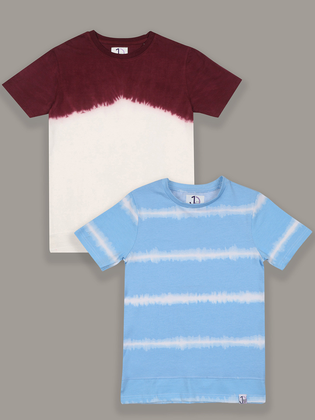 Jumping Joey Boys Pack Of 2 Tie & Dye Pure Cotton T-shirts