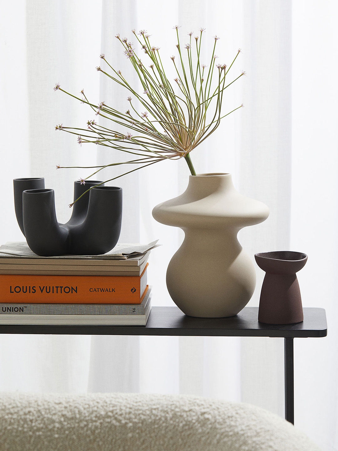 Buy H&M Beige Large Stoneware Vase - Vases for Unisex 23756108