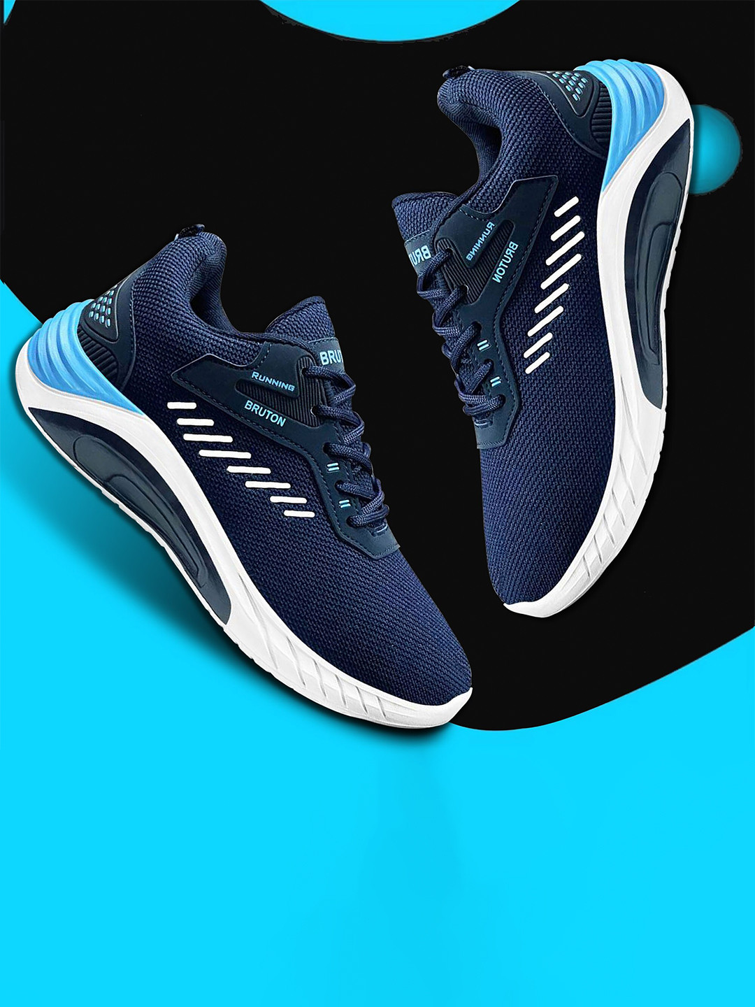 Bruton Men Mesh Lightweight Lace-Up Running Shoes