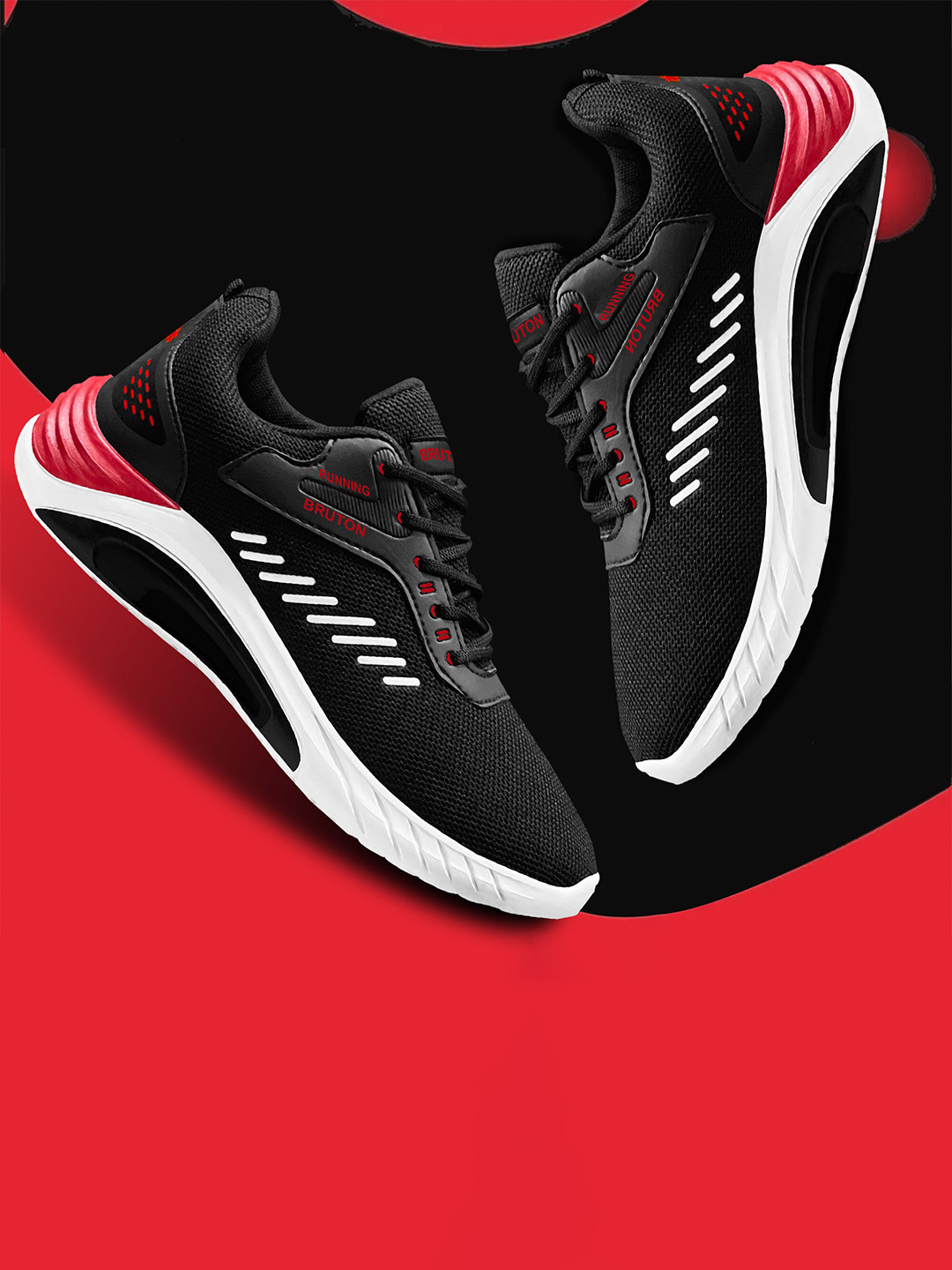 Bruton Men Mesh Lightweight Lace-Up Running Shoes