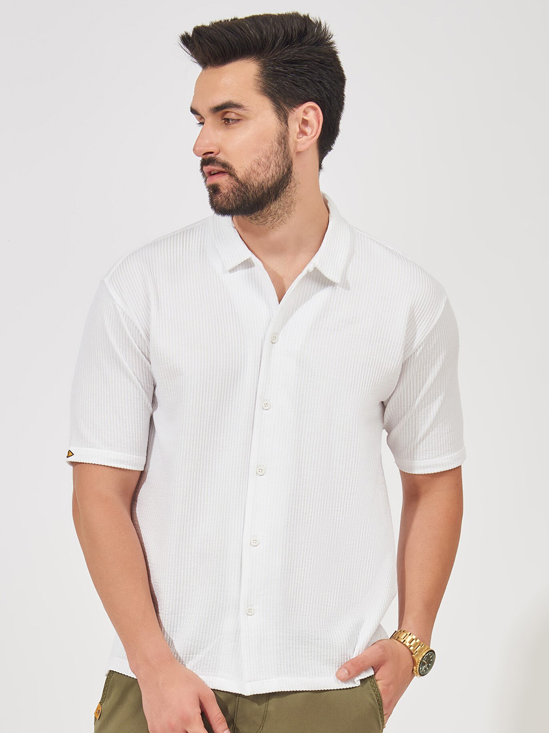 Maniac Vertical Striped Regular Fit Casual Shirt