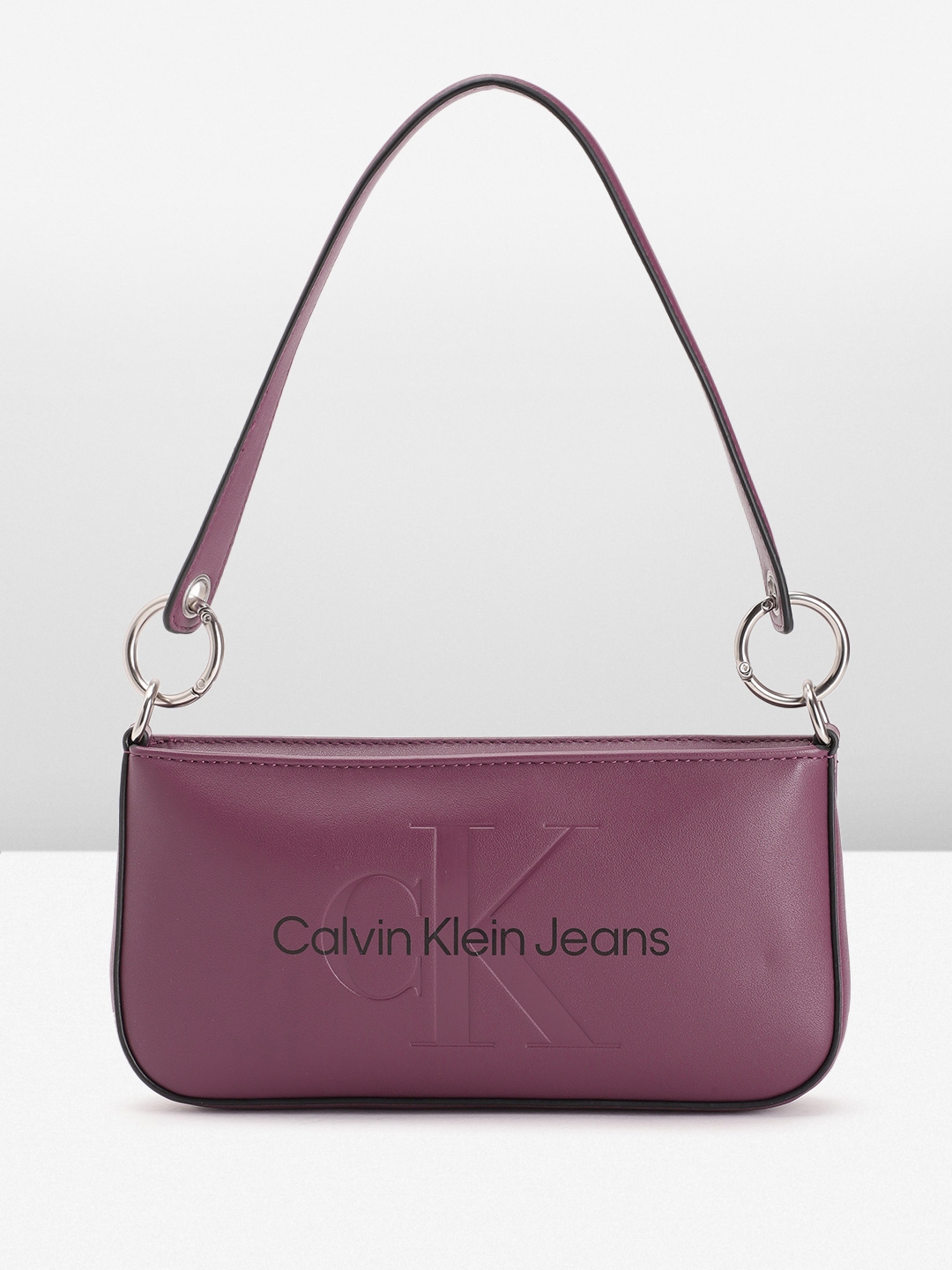 Buy Calvin Klein Brand Logo Printed Structured Shoulder Bag Handbags for Women 23757054 Myntra