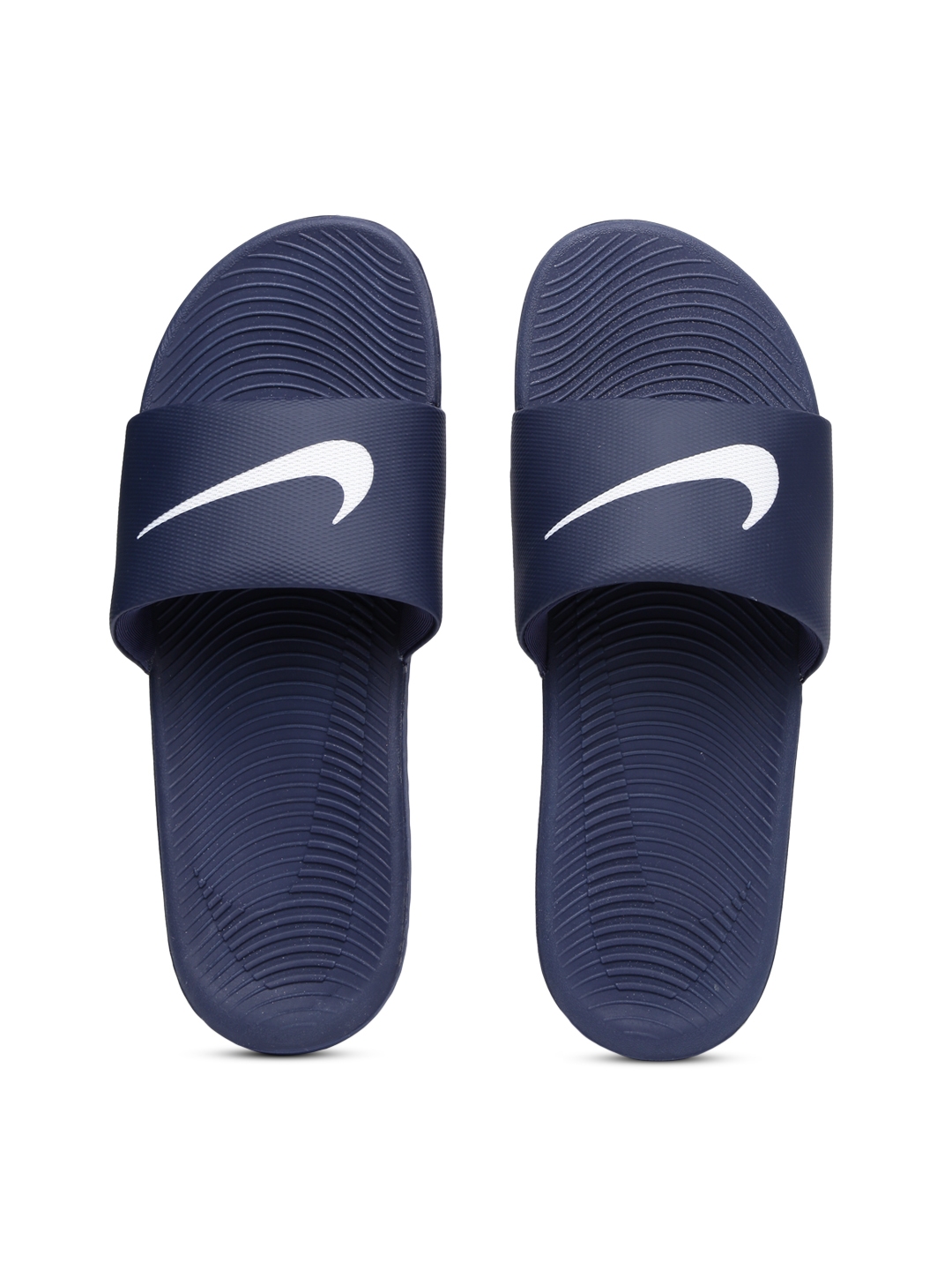 Buy Nike Men Navy Blue KAWA SLIDE Solid Slip On Flops - Flip Flops for Men 2375733 | Myntra
