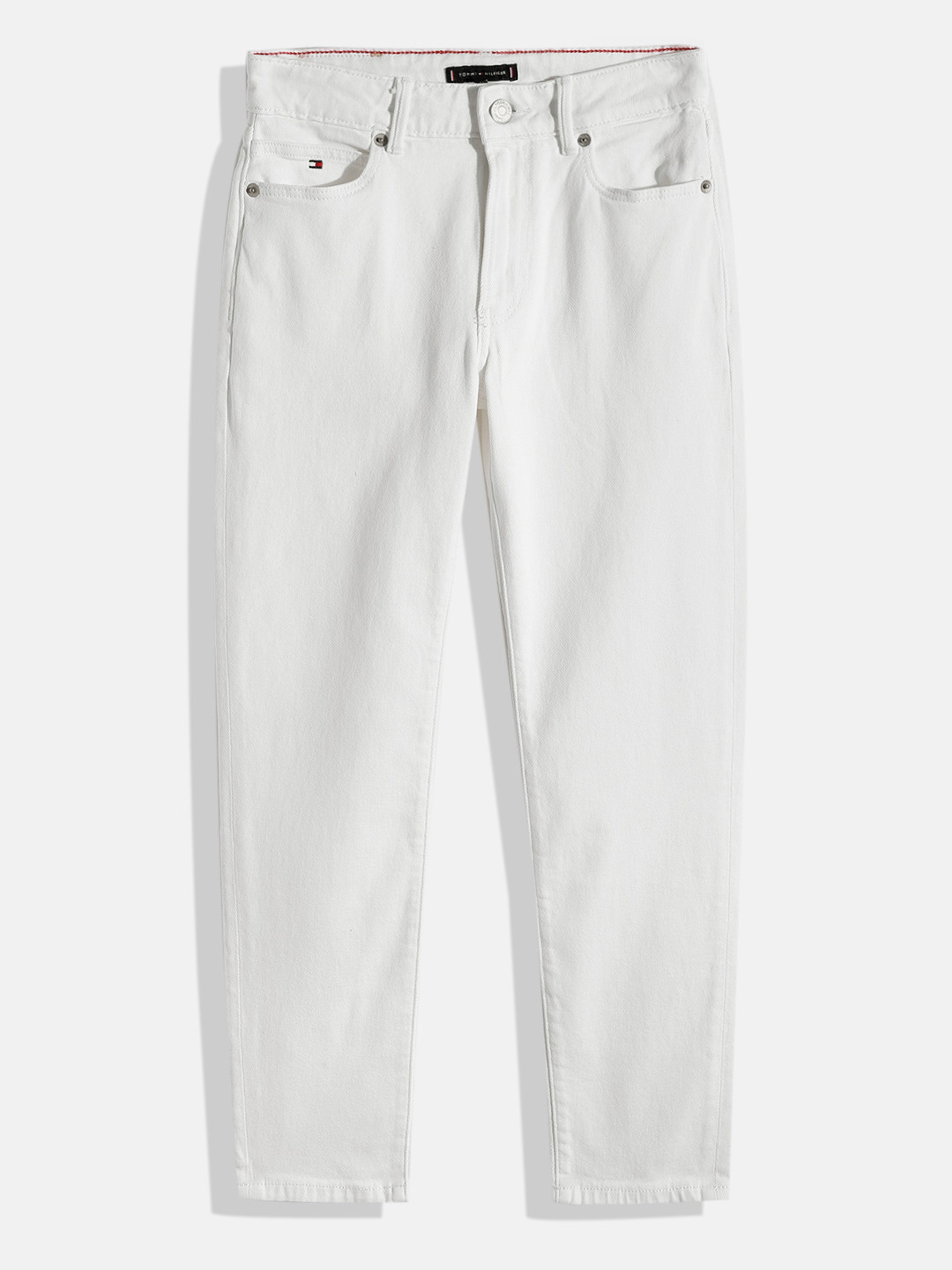 Tommy Hilfiger Boys Straight Fit Embroidered Stretchable Jeans