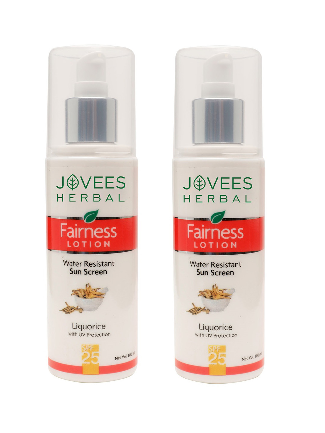 Jovees Set Of 2 Sunscreen Fairness SPF 25 Lotion For Oily - Sensitive & Dry Skin -100mlEch