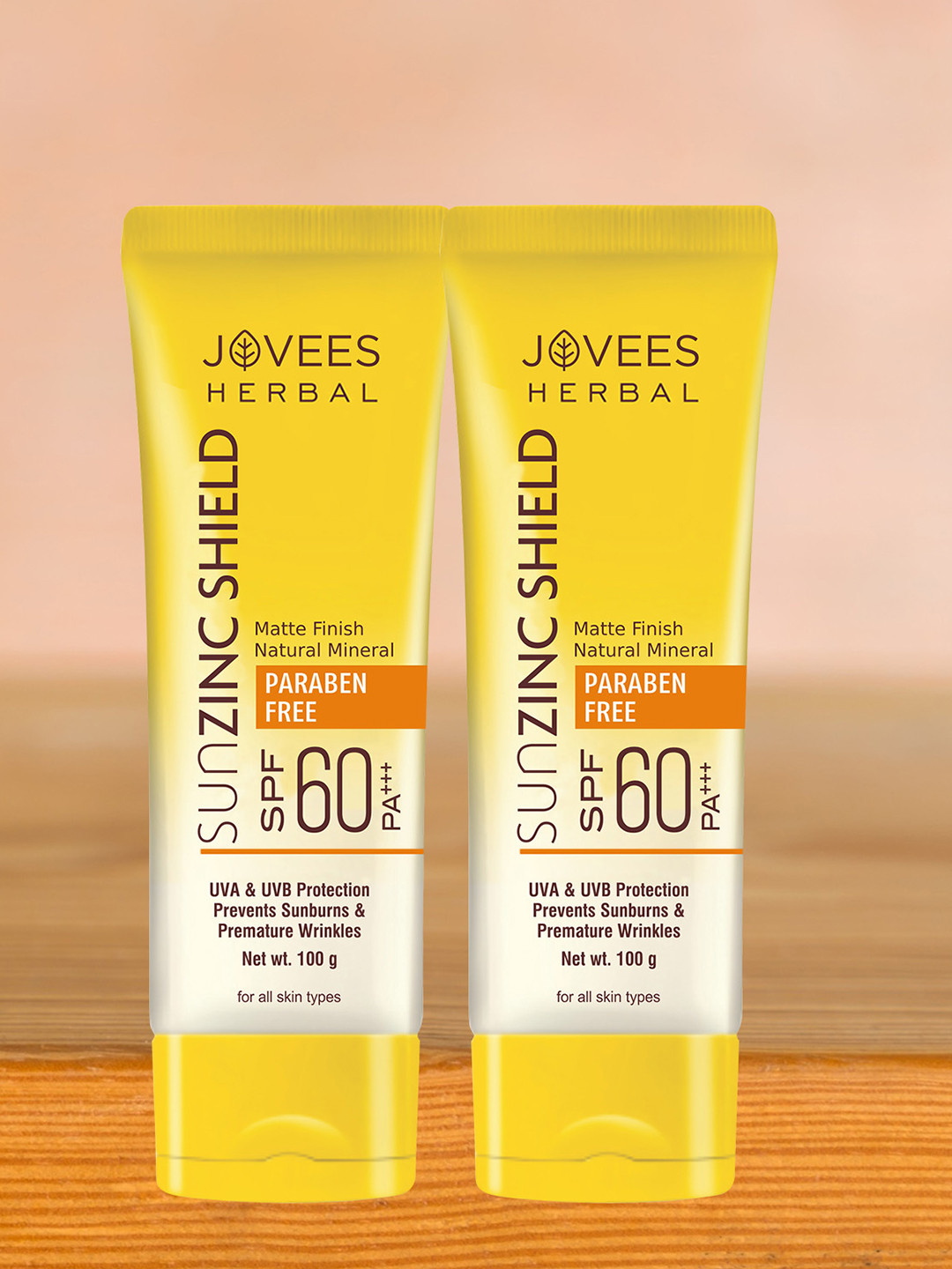Jovees Set of 2 Sun Zinc Shield With Matte Finish & SPF 60 - 100g Each