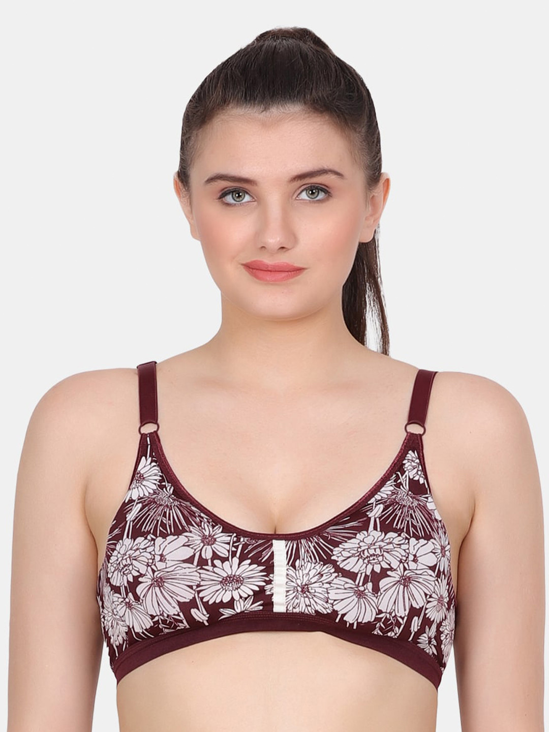 Amour Secret Floral Printed Bra Full Coverage Lightly Padded-PDRKN019_Chy