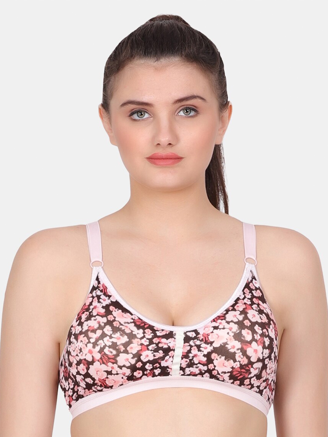 Buy Amour Secret Lightly-Padded Texture Print Lace Everyday Bra For Women  PD6003 Skin-XL Online at Best Prices in India - JioMart.