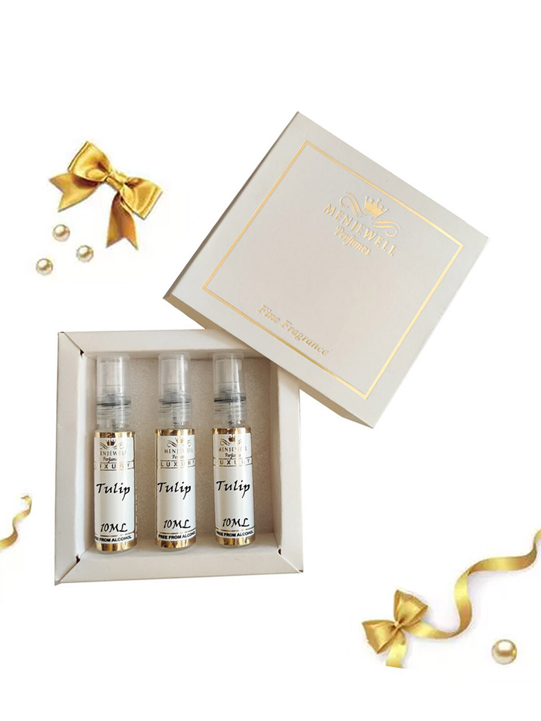 Menjewell Women Set Of 3 Luxury Tulip Eau De Parfum - 10ml Each